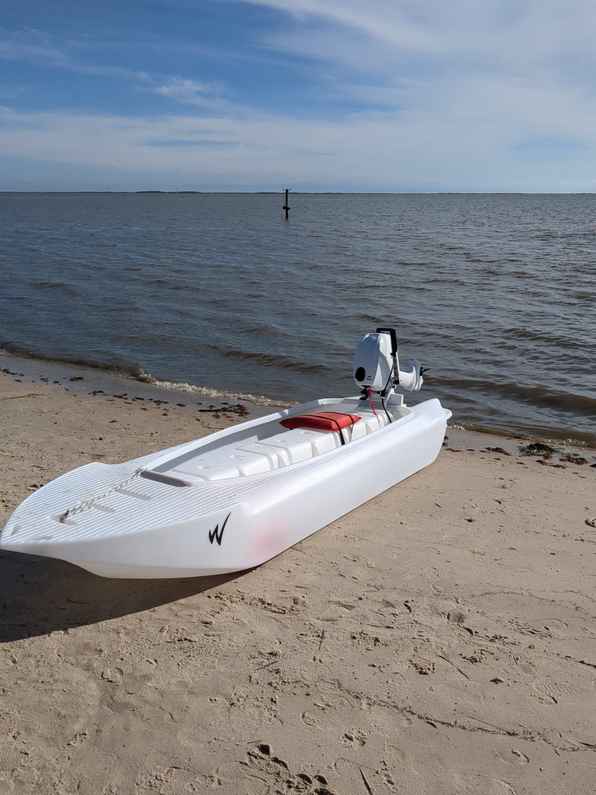 S4 Microskiff beached at Shackleford banks NC